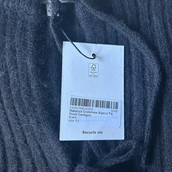 Reformation Rebecca Cashmere Alpaca Tie Front Cardigan - Picture 3 of 4